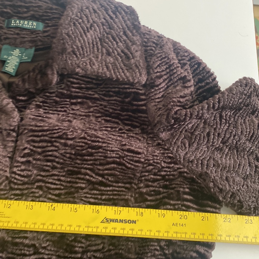 Lauren Ralph Lauren NWT XL brown faux fur coat. - Picture 6 of 10